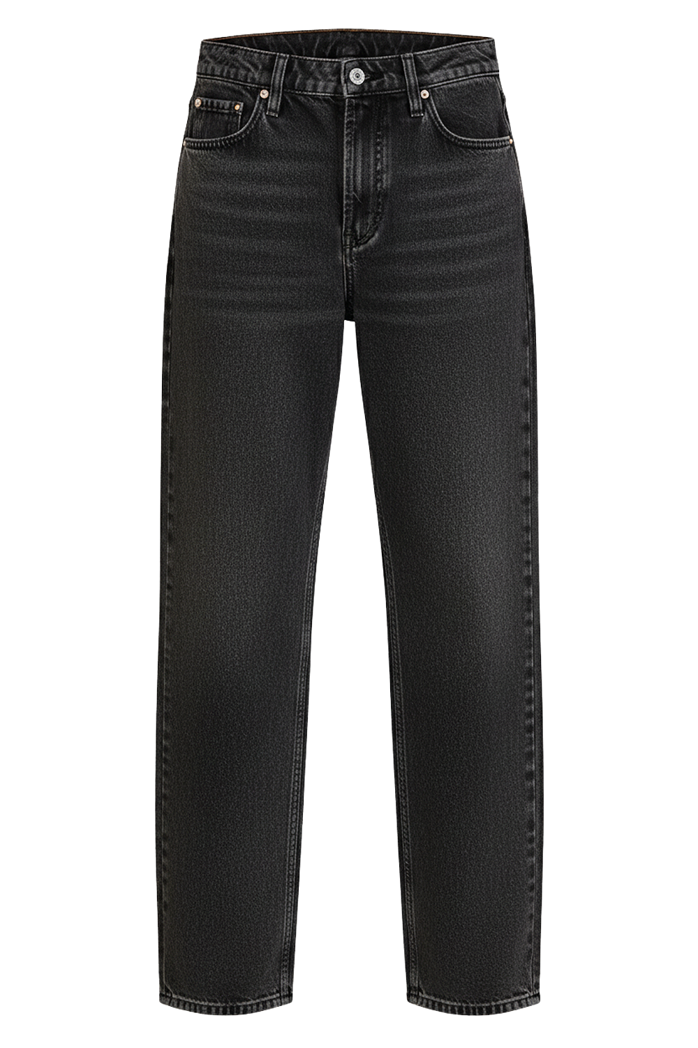 תמונה קידמית של מכנסי ג'ינס בגזרה ישרה