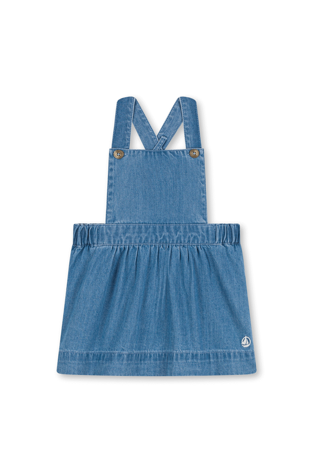 שמלת ג'ינס בגזרת סרפן - גילאי 18-36 חודשים PETIT BATEAU