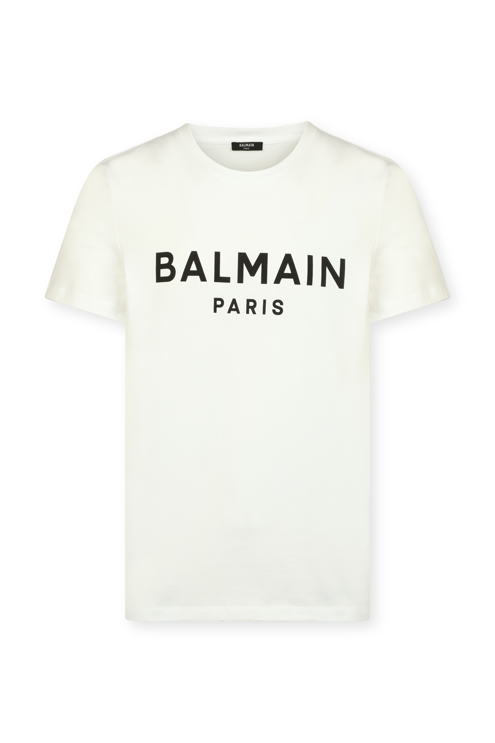 חולצת טי עם לוגו קונטרסטי בצבע לבן BALMAIN