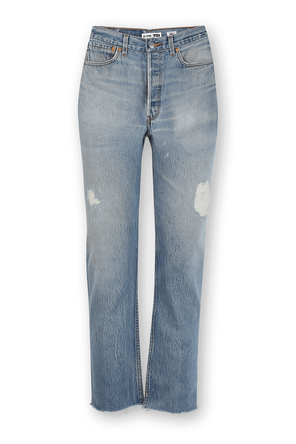 מכנסי ג'ינס היי רייס עם קרעים RE/DONE