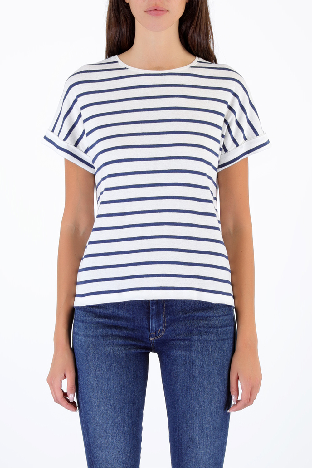 תמונת דוגמן קידמית של T-Shirt in Blue and White