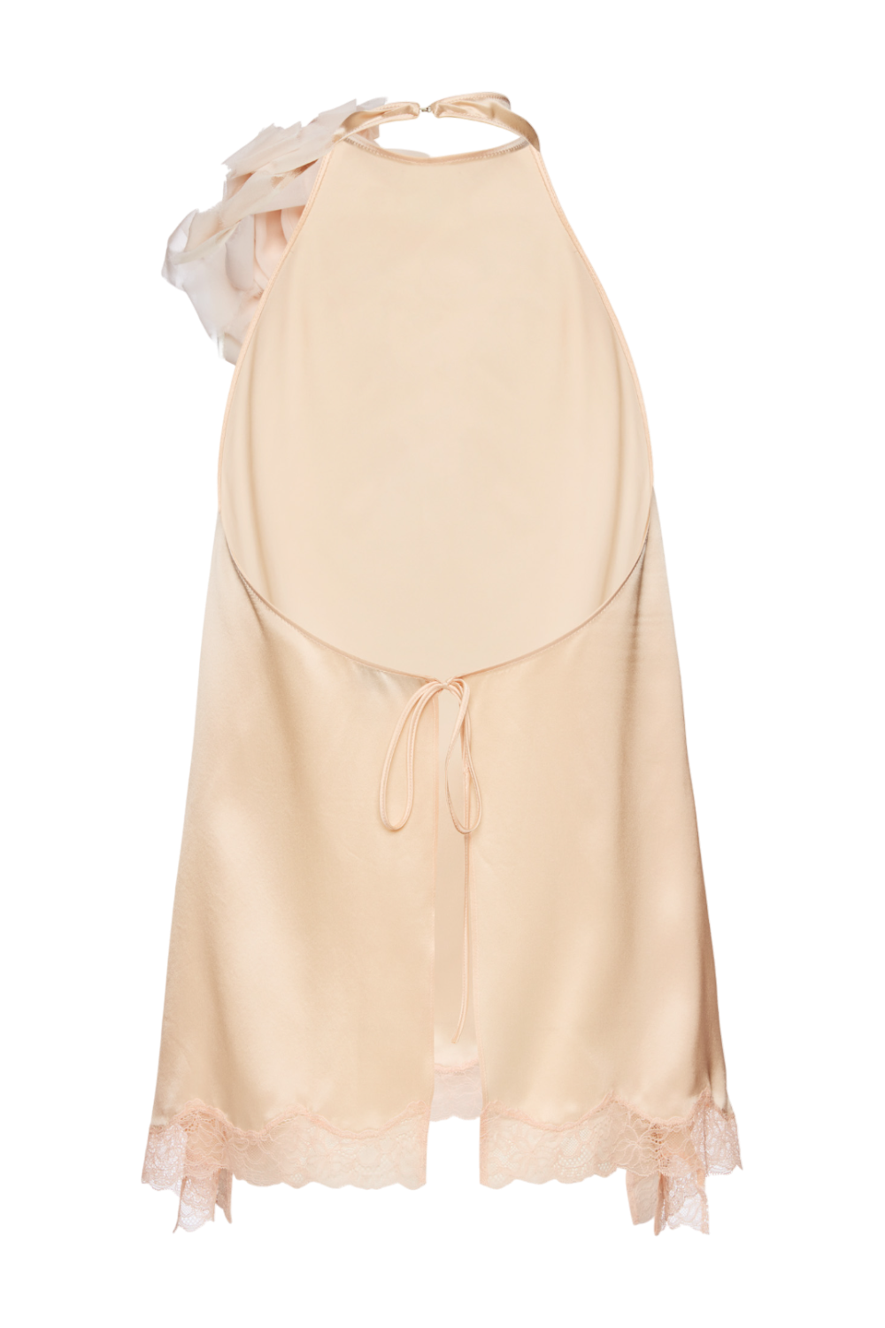 תמונה אחורית של טופ קולר משי