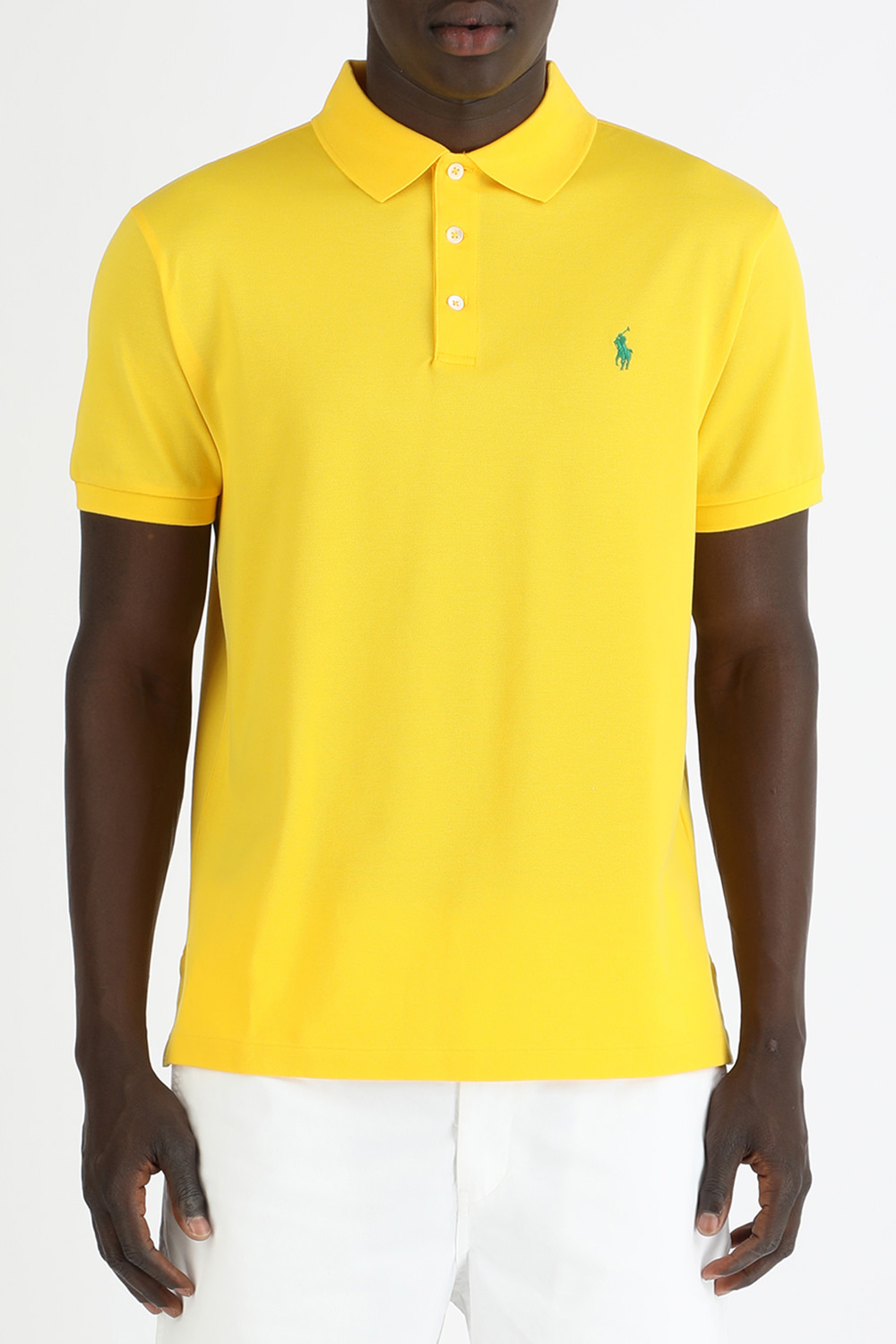תמונת דוגמן קידמית של Classic Slim Polo Shirt in Yellow