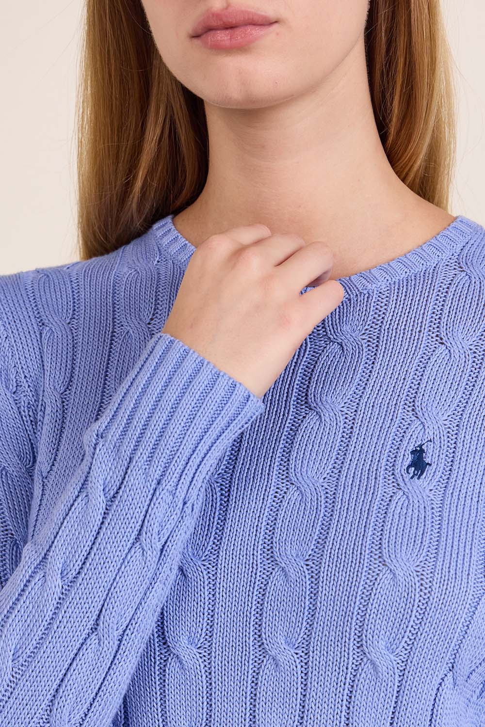 תמונת תקריב דוגמן של סריג כותנה