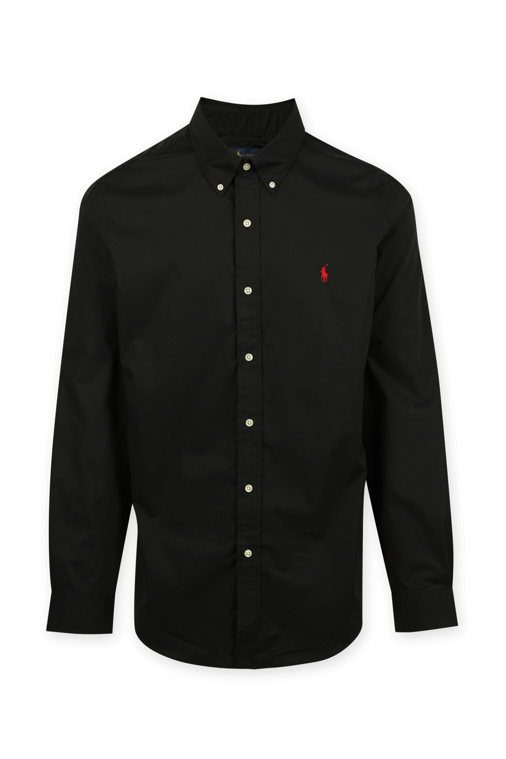 תמונה קידמית של Slim Fit Cotton Shirt in Black