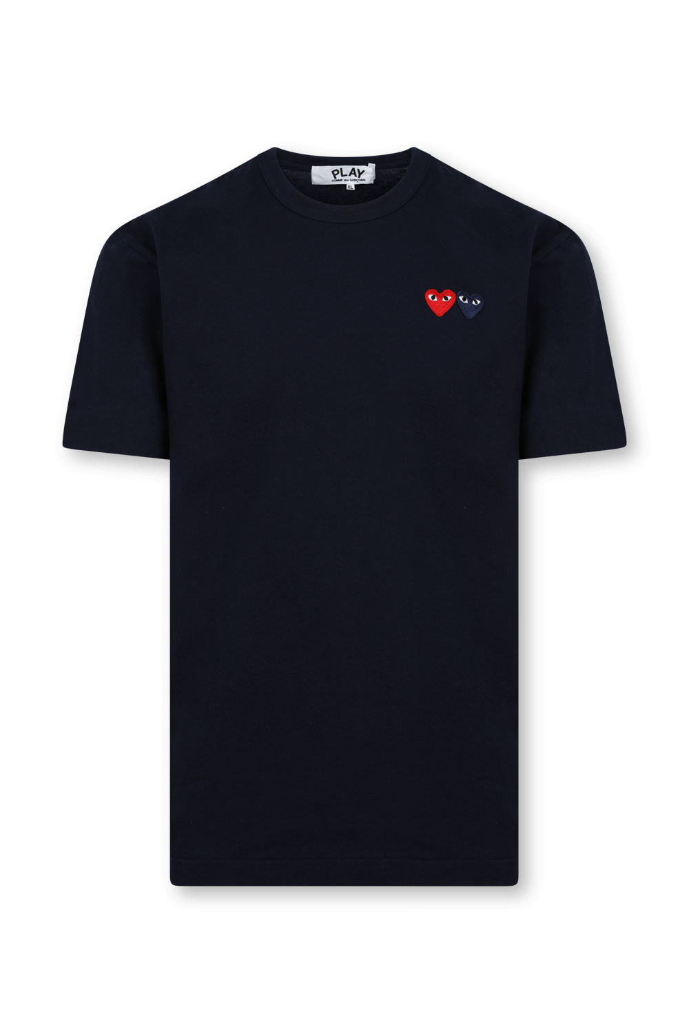חולצת לוגו טי עם פאץ' לבבות COMME des GARCONS
