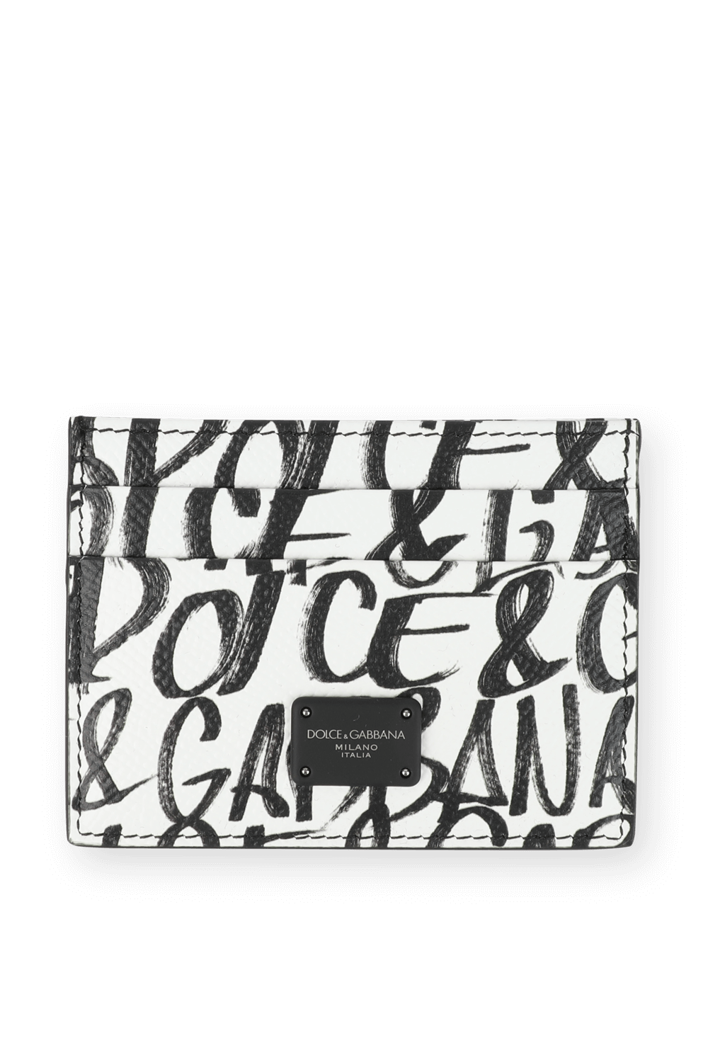 Leather Card Holder in White DOLCE & GABBANA