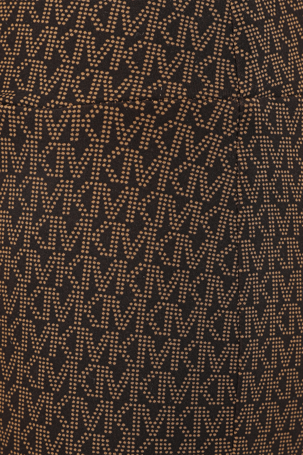 תמונה אחורית של MK Monogram Print Leggings in Brown