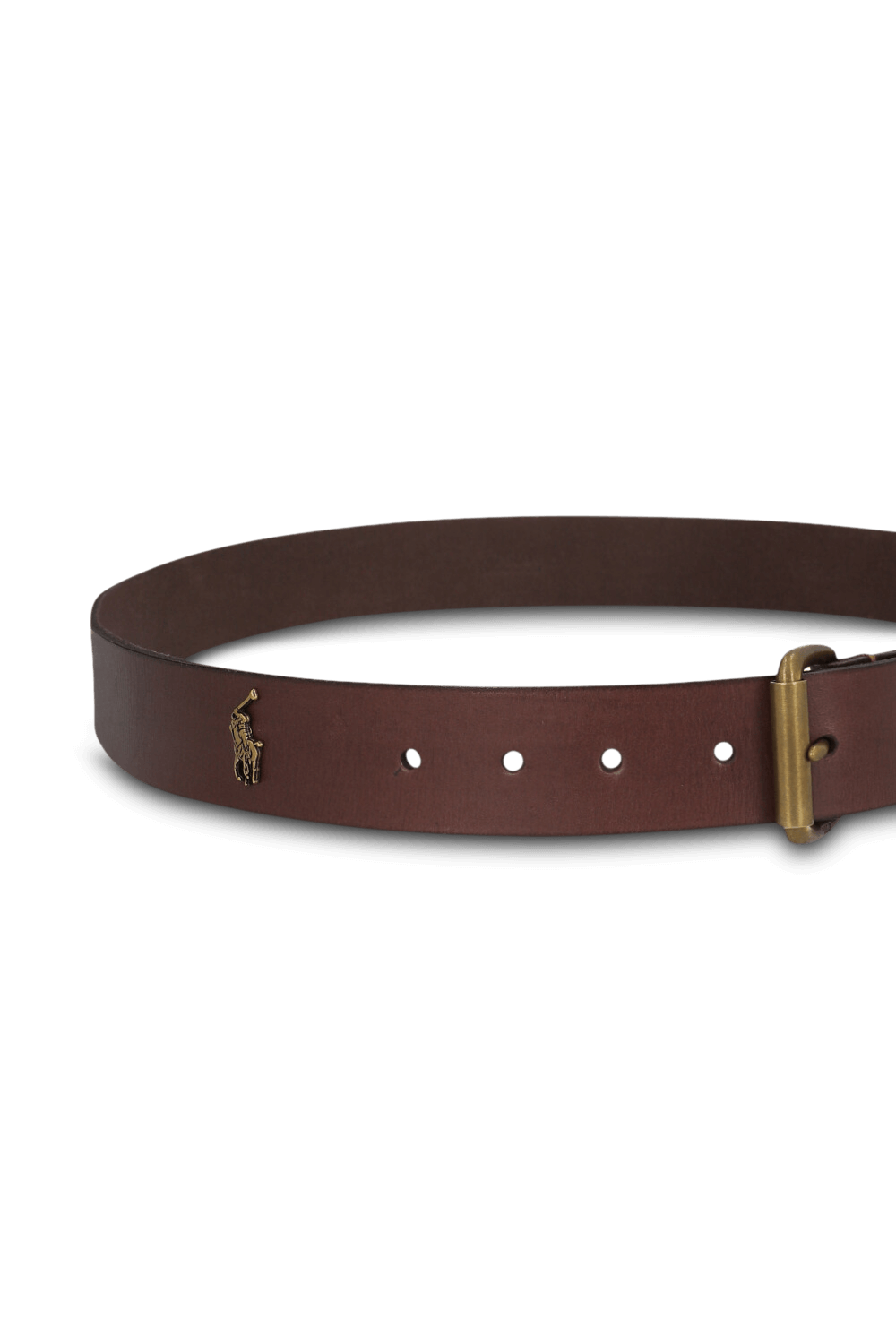 Polo Player Leather Belt in Brown POLO RALPH LAUREN