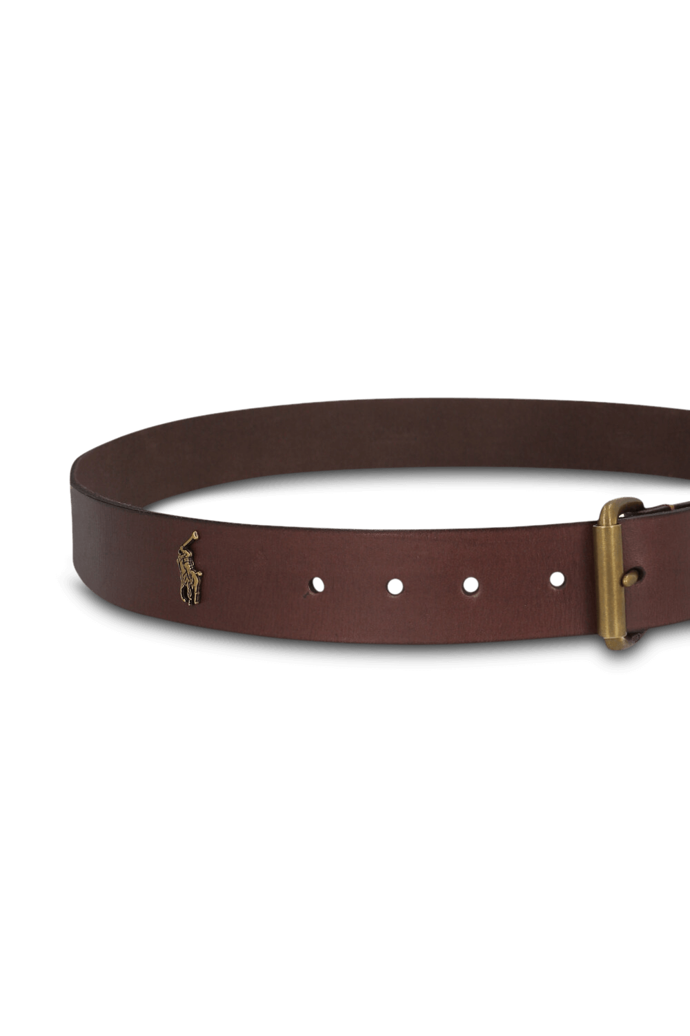 תמונת תקריב של Polo Player Leather Belt in Brown