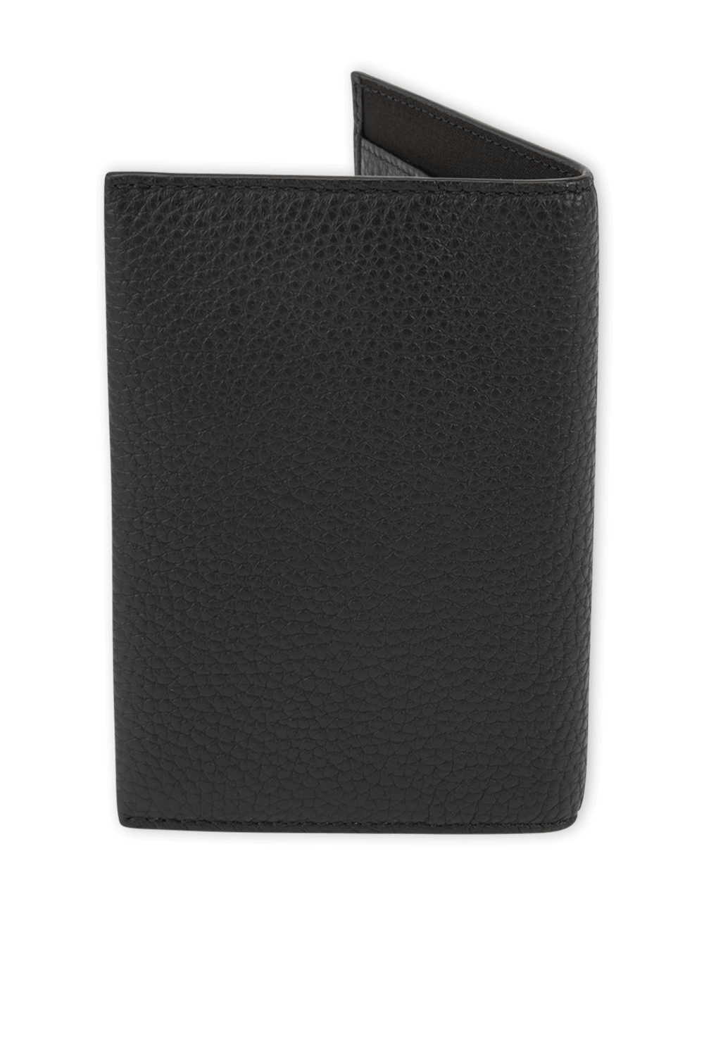 תמונה אחורית של כיסוי לפספורט מעור מגורען