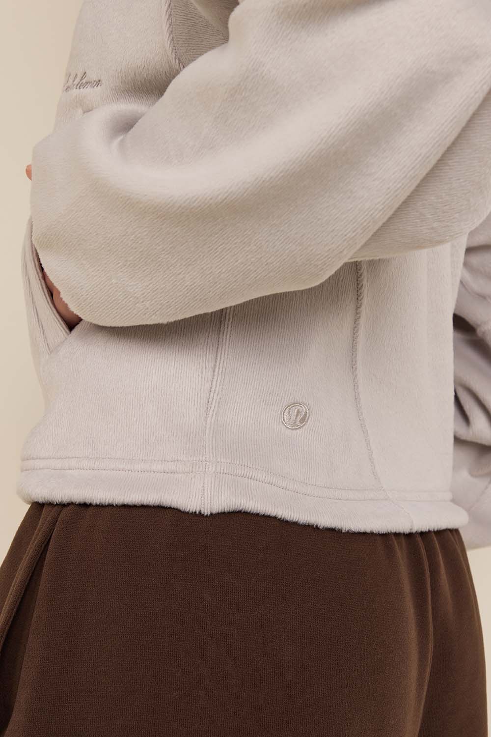 Plush Velour Oversized Half Zip