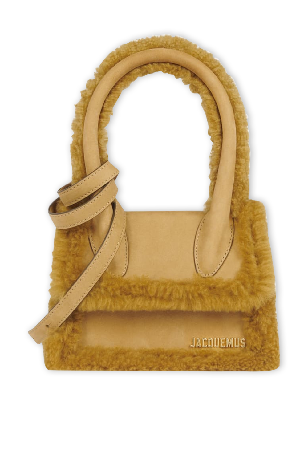 Le Chiquito Moyen Shearling-lined Tote In Brown JACQUEMUS