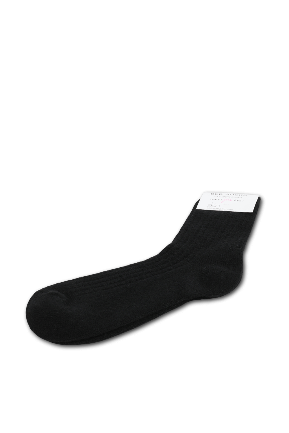 זוג גרביים עד הברך בגוון שחור SKIN