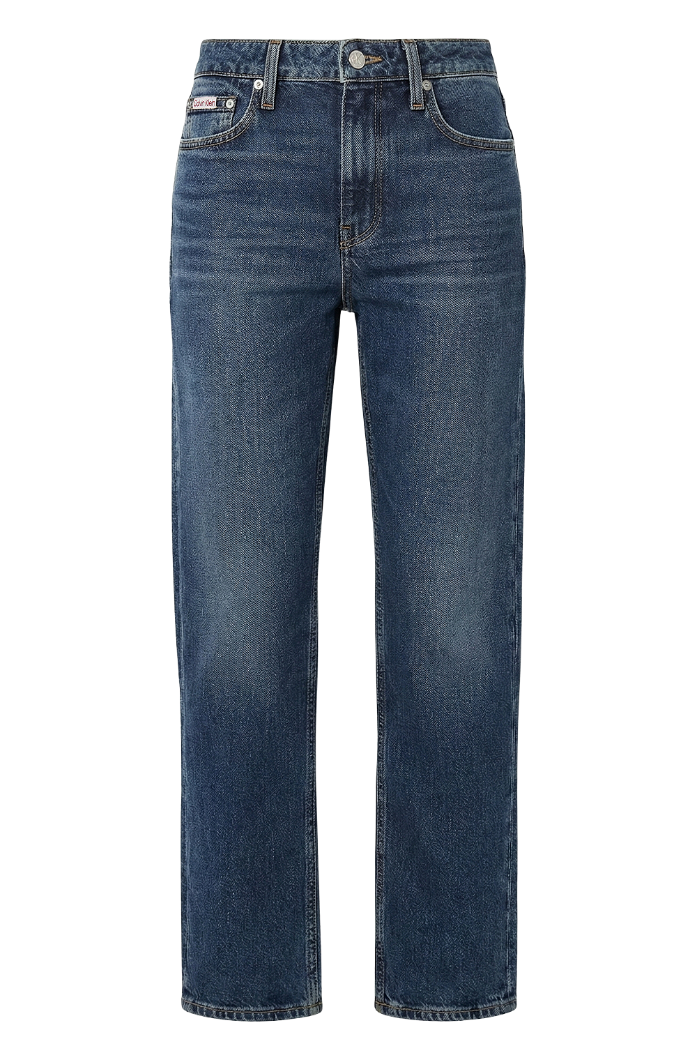 תמונה קידמית של מכנסי ג'ינס בגזרה ישרה