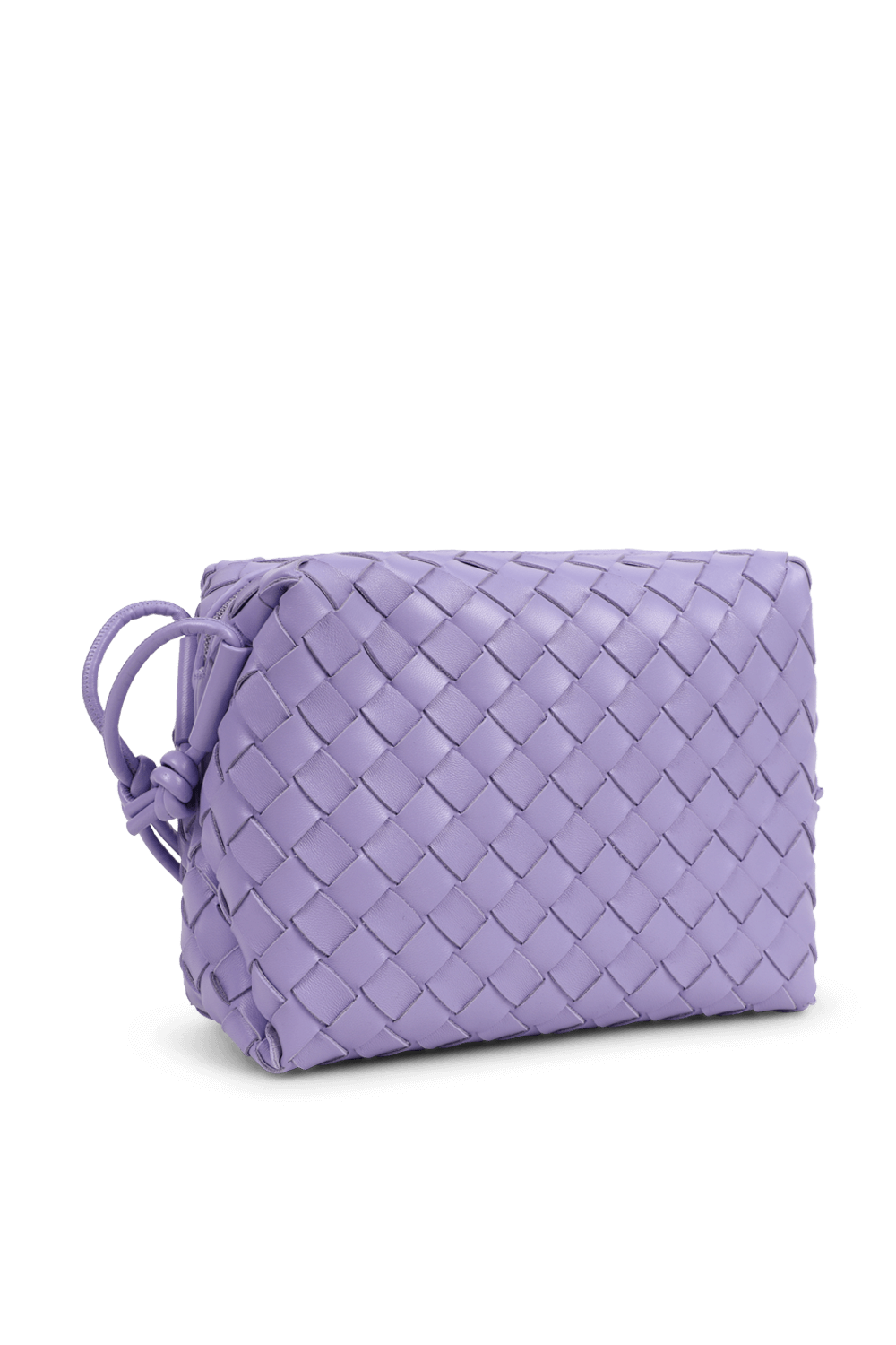 תמונה אחורית של תיק לופ קרוס ארוג מעור