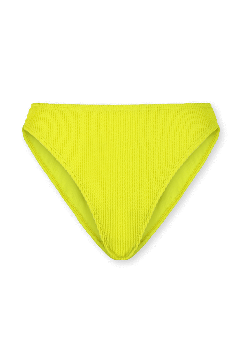 תמונה קידמית של תחתוני ביקיני גבוהים בגוון צהוב