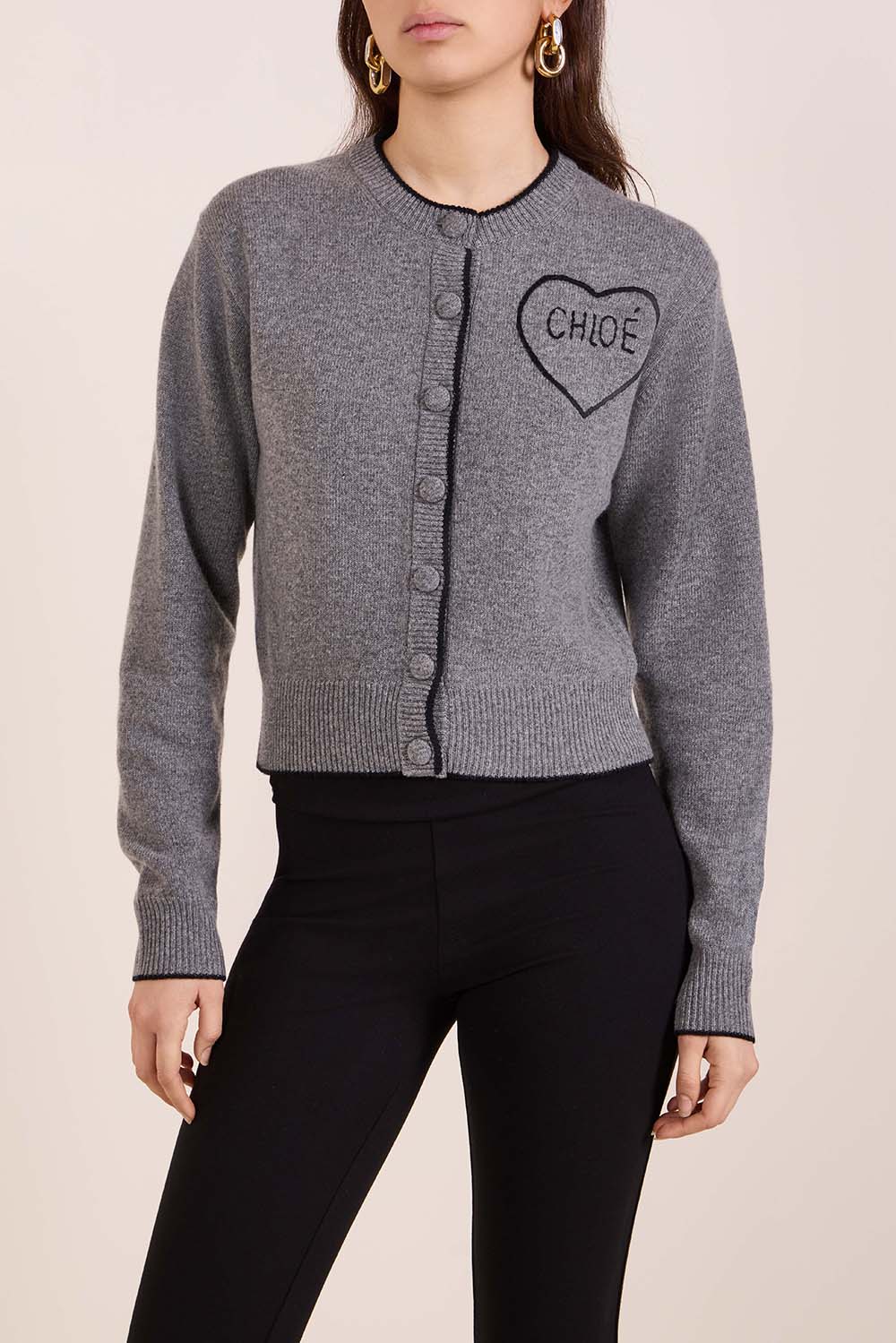 תמונת דוגמן קידמית של קרדיגן צמר