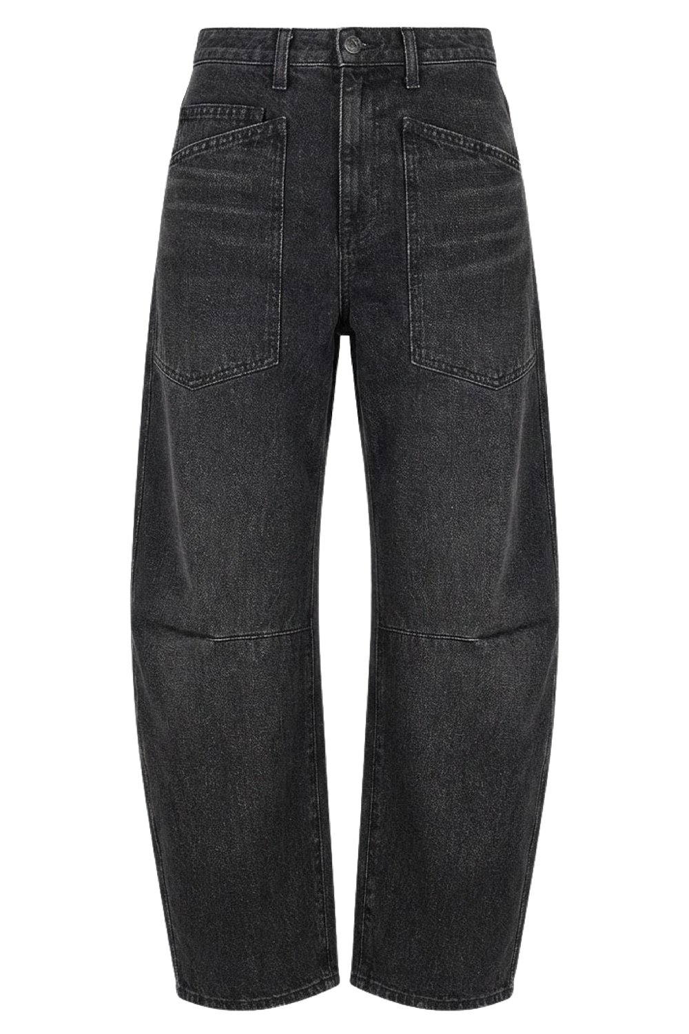 תמונה קידמית של מכנסי ג'ינס בגזרת ברל