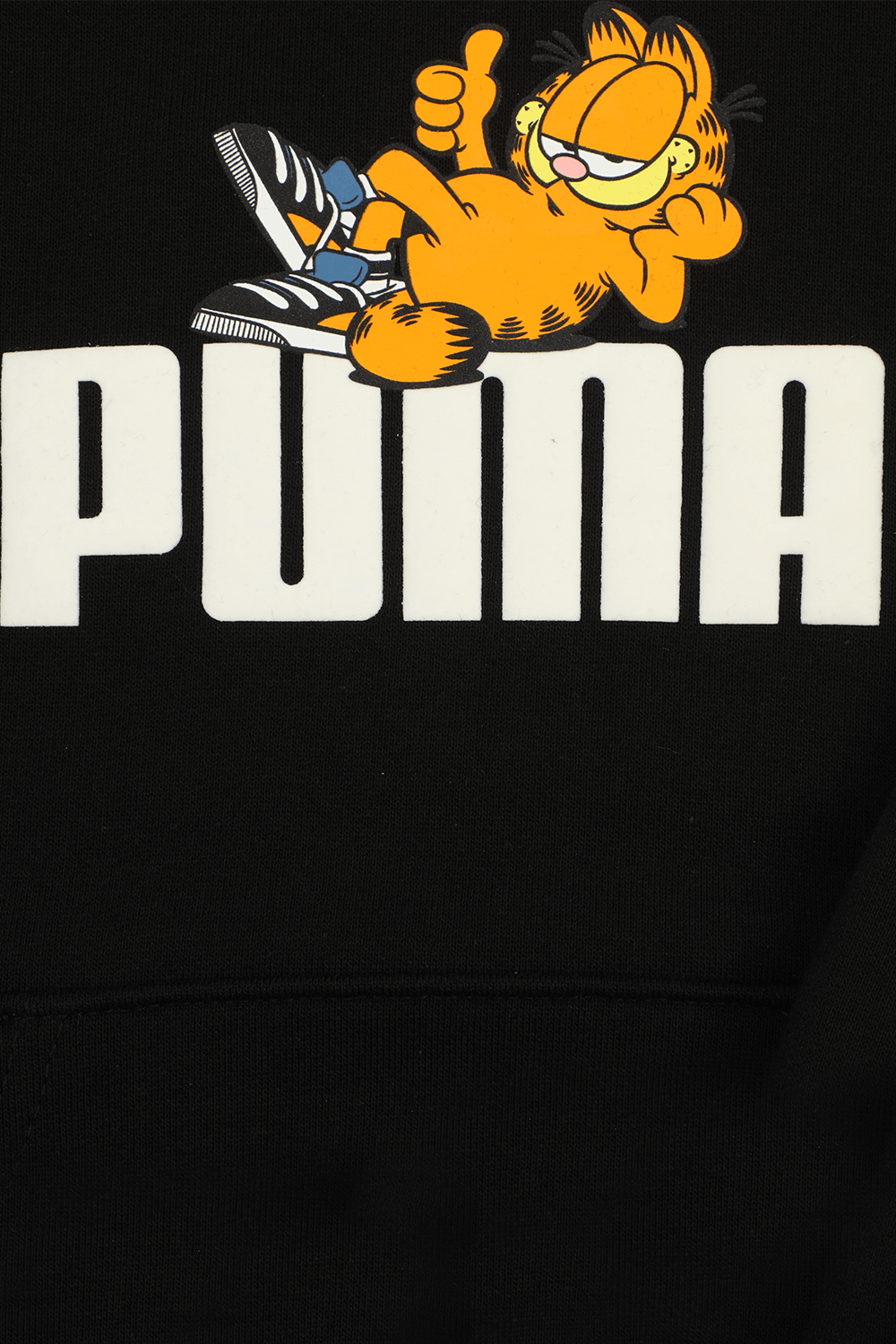תמונה אחורית של גילאי 4-14 פומה X גארפילד סווטשירט קפוצ'ון שחור