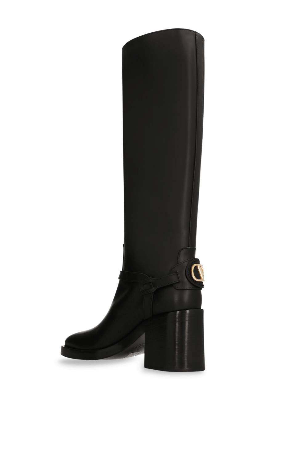 תמונה אחורית של מגפי ברך עקב