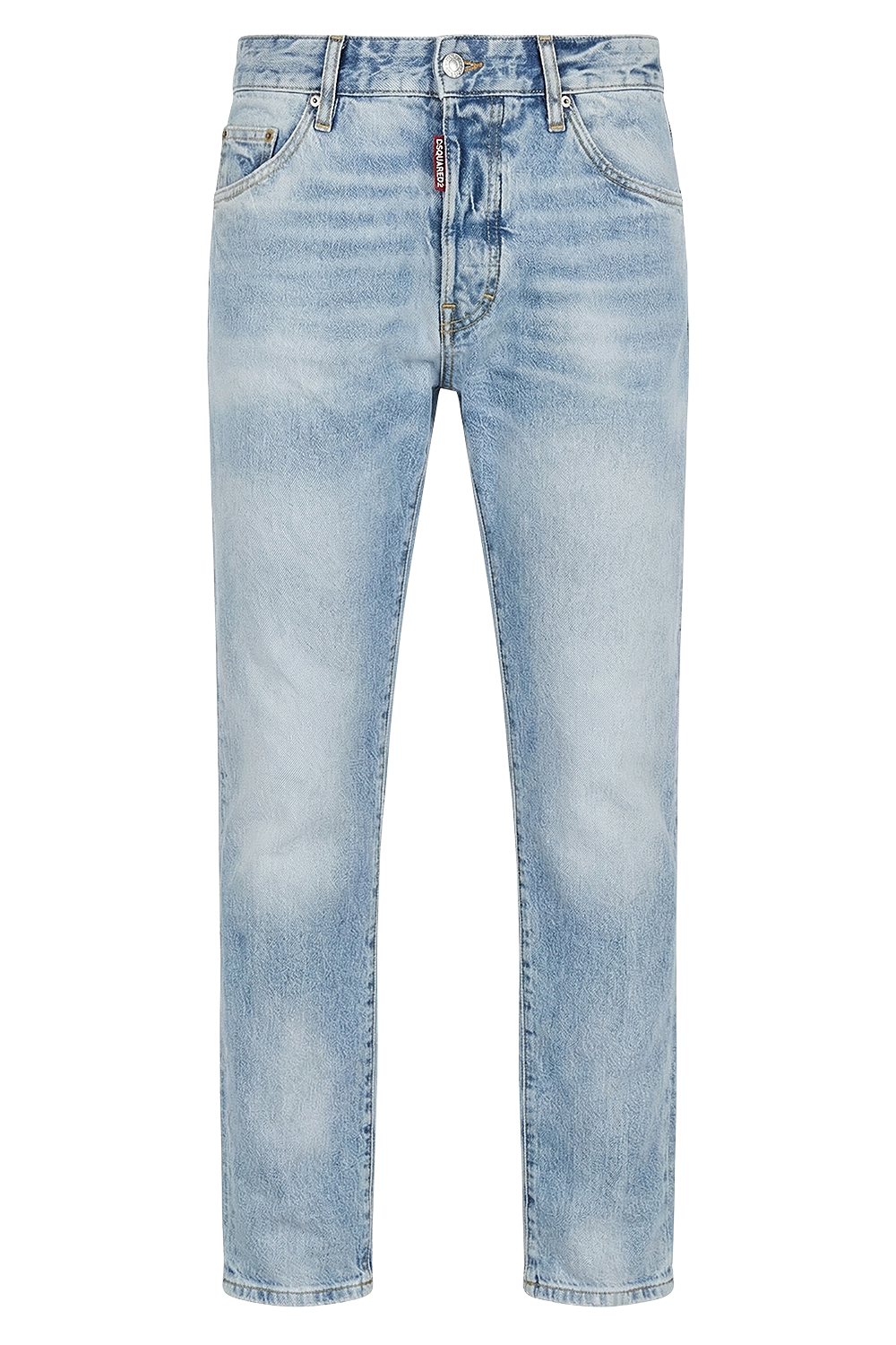 תמונה קידמית של מכנסי ג'ינס בגזרת סלים