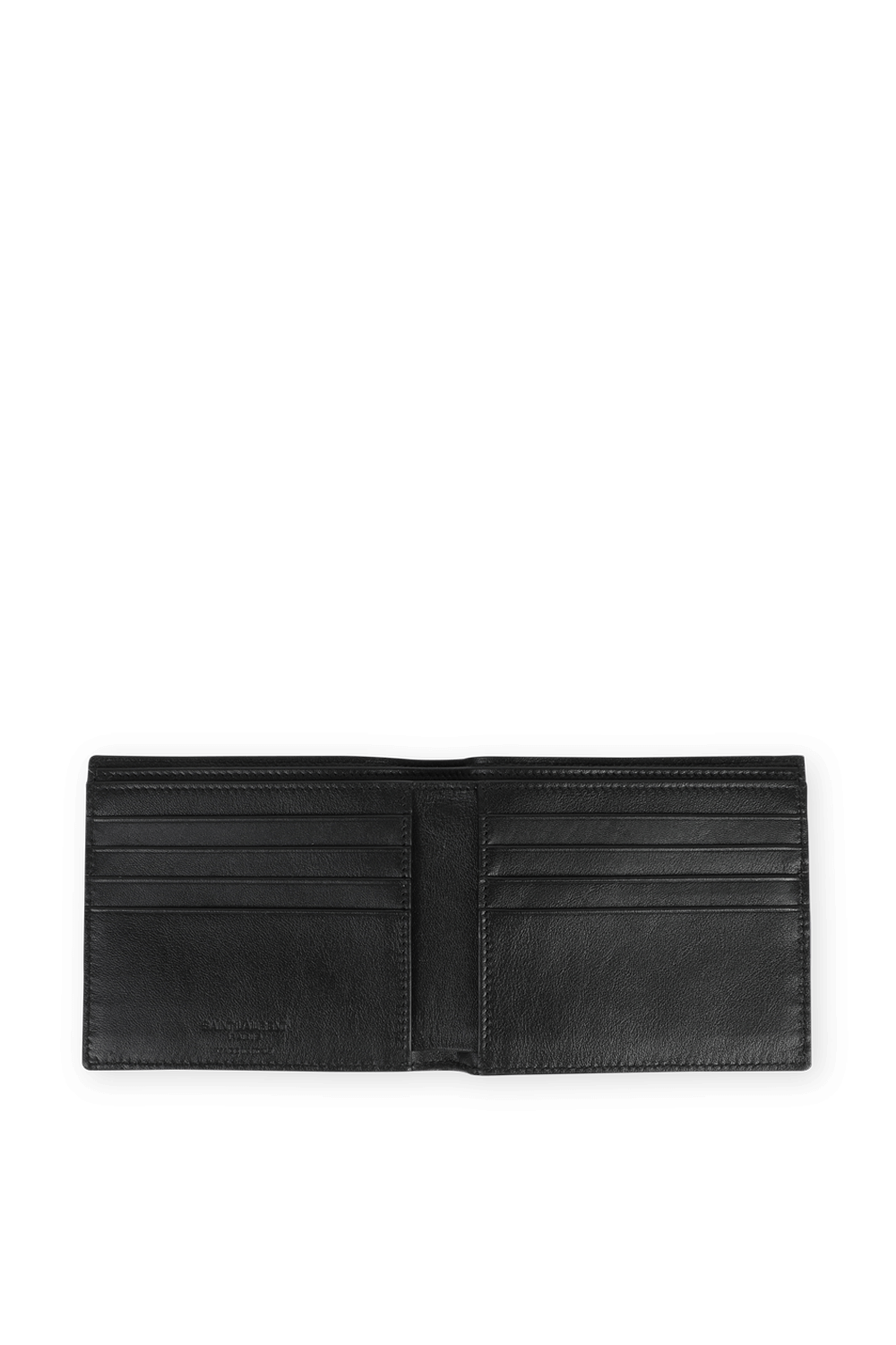 ארנק מונוגרמי מעור בצבע שחור SAINT LAURENT