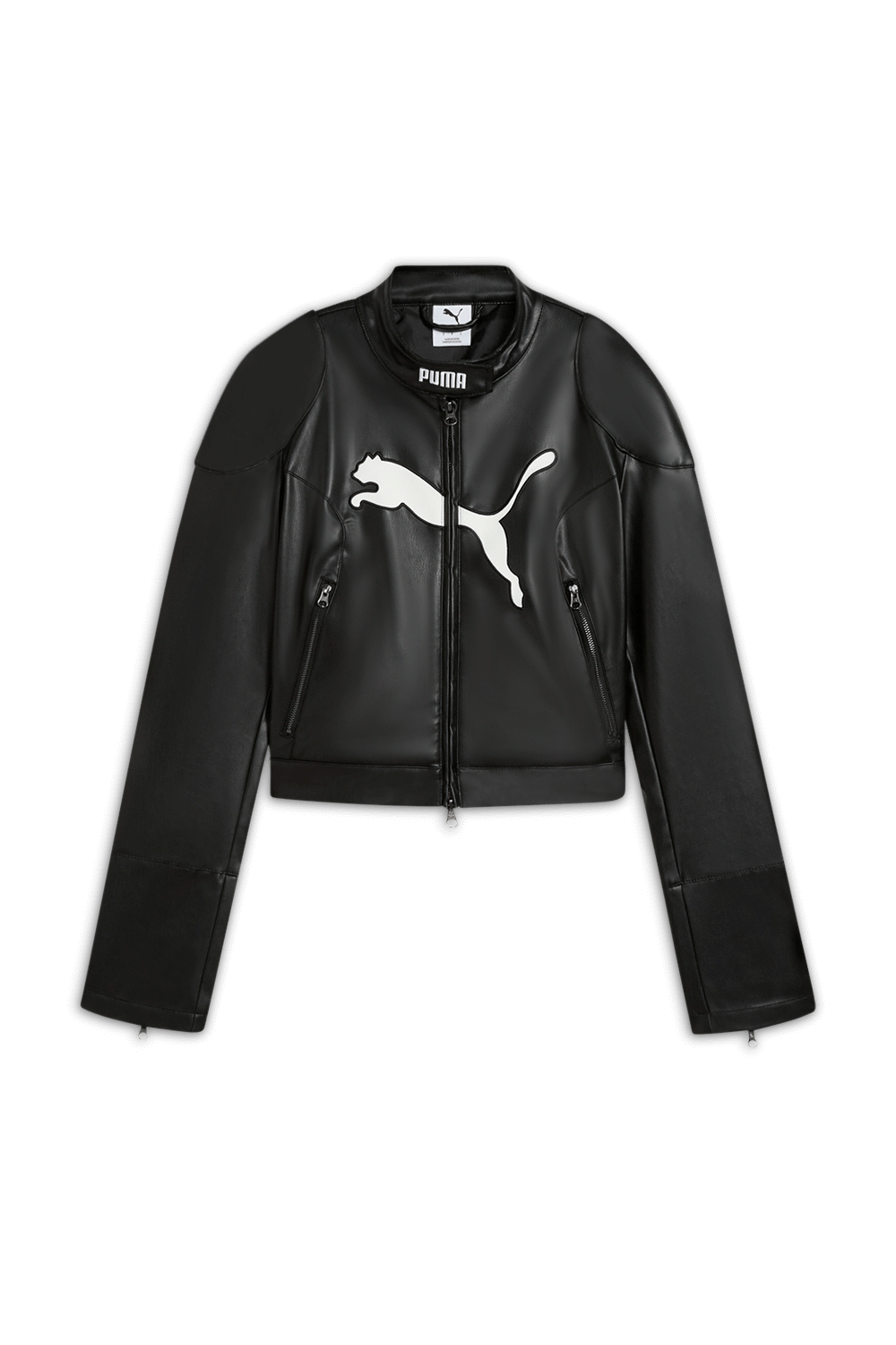 תמונה קידמית של מעיל עור