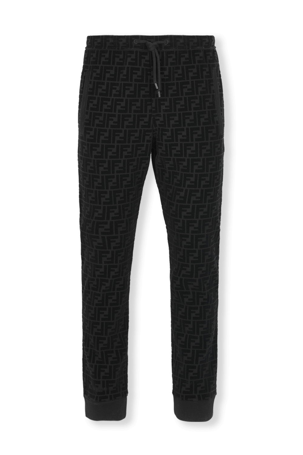 תמונה קידמית של Black Jogging Pants With All Over Logo