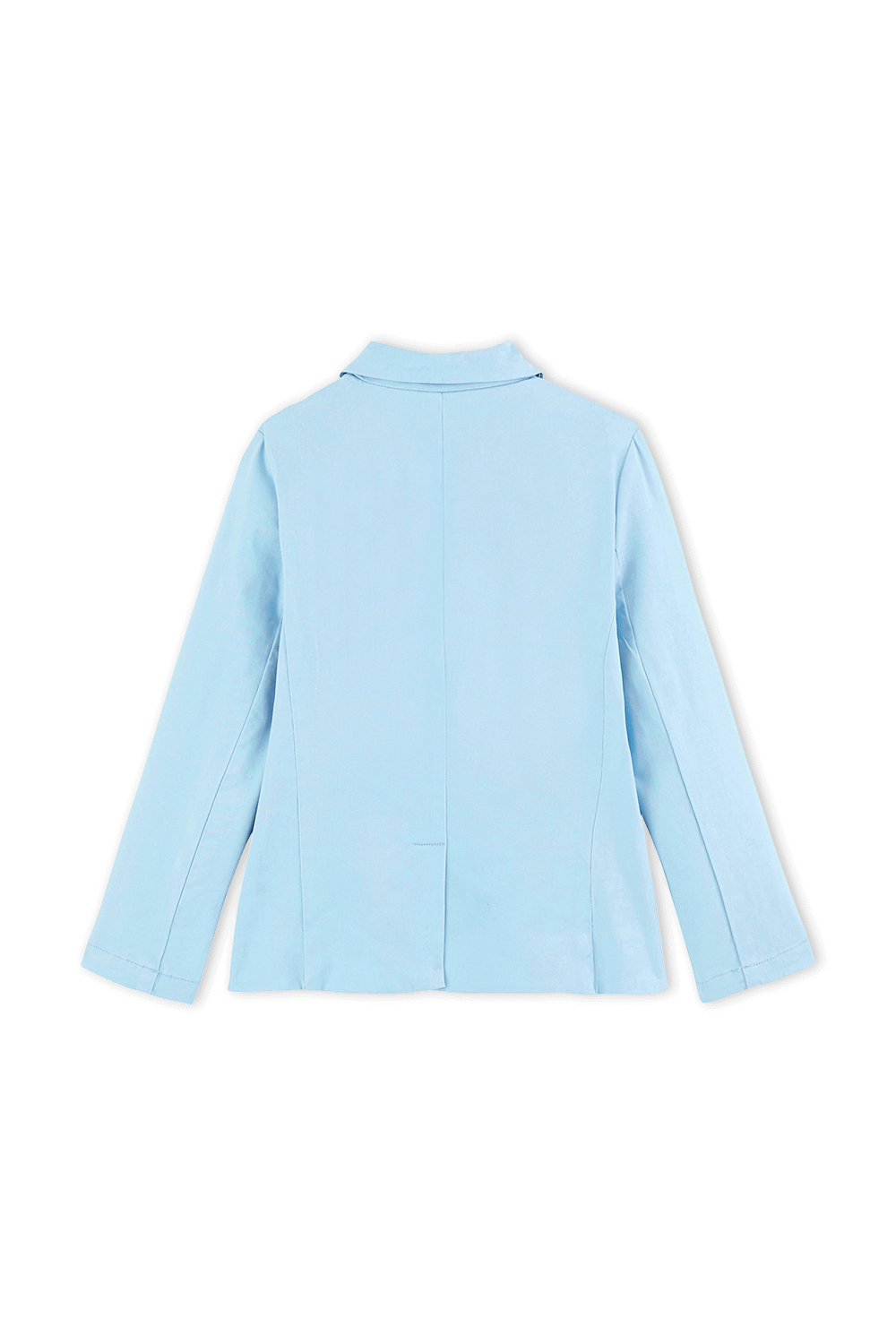 תמונה אחורית של ז'קט מחויט בגוון כחול - גילאי 6-12