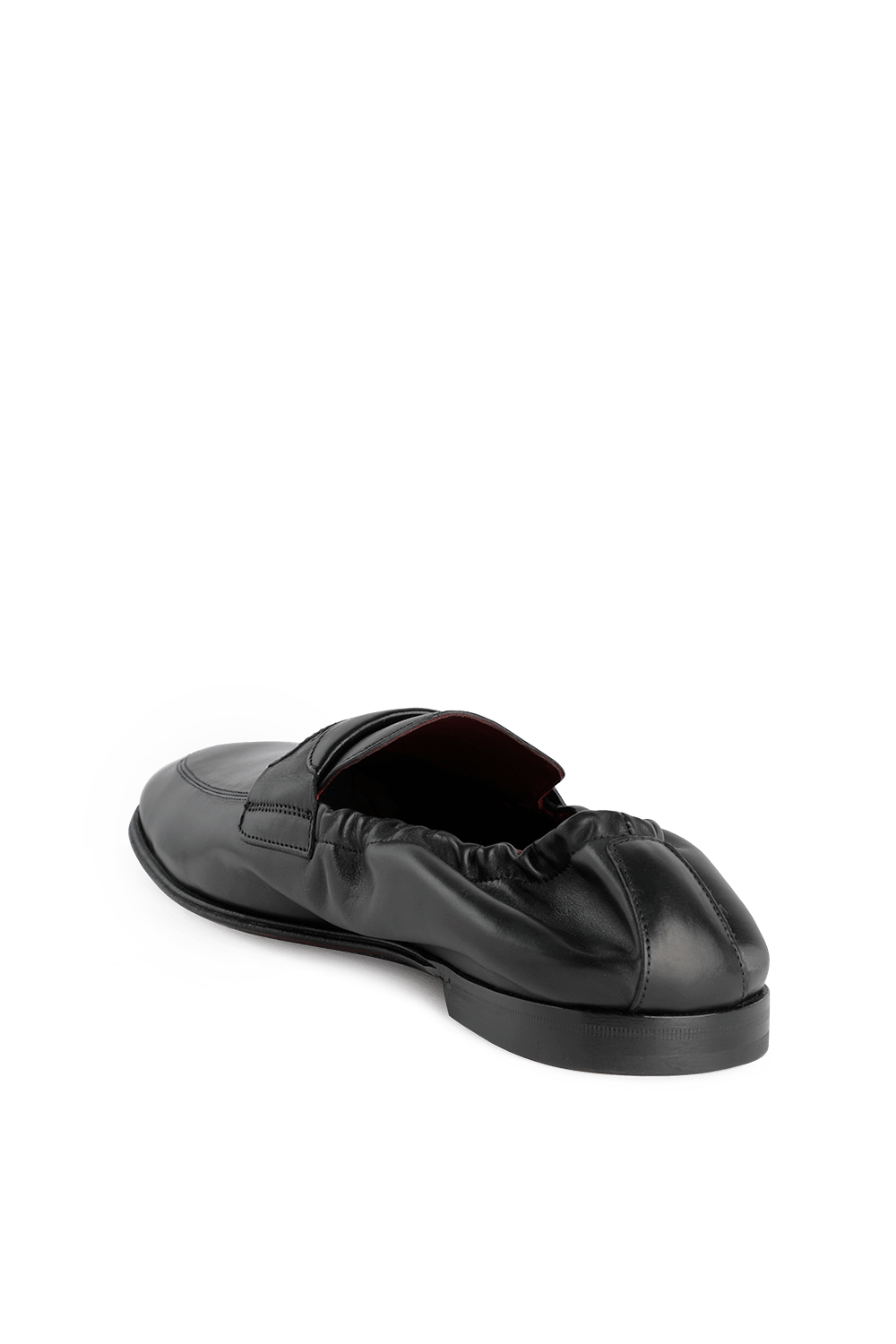 נעלי מוקסינים מעור עם תגית לוגו מוזהבת DOLCE & GABBANA