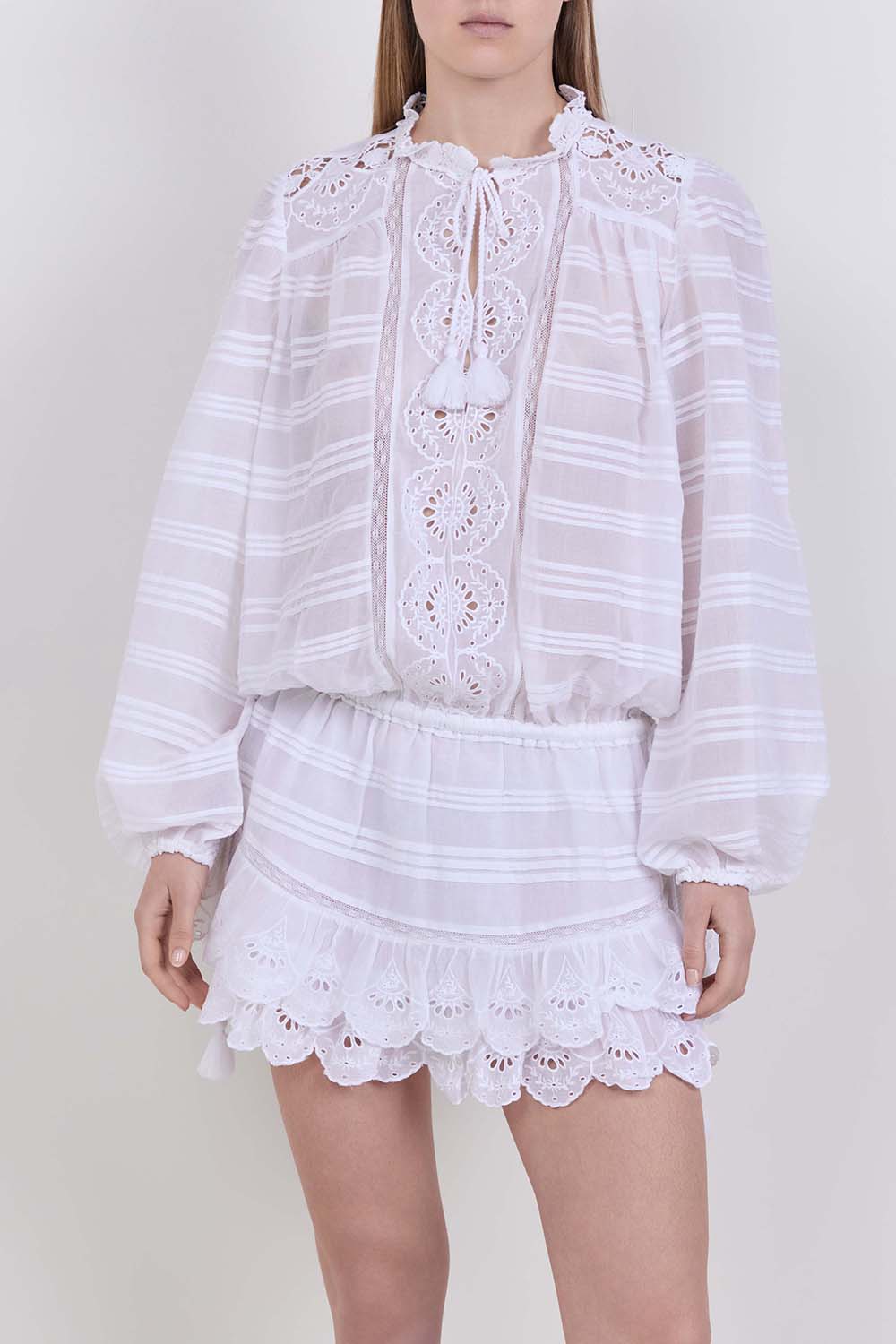 תמונת דוגמן קידמית של שמלת תחרה