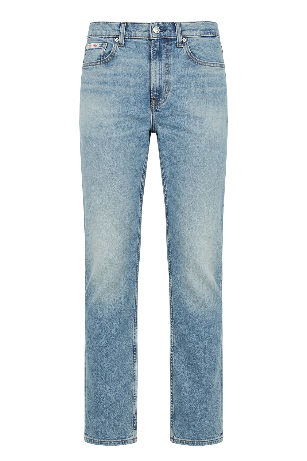 תמונה קידמית של מכנסי ג'ינס בגזרת סלים