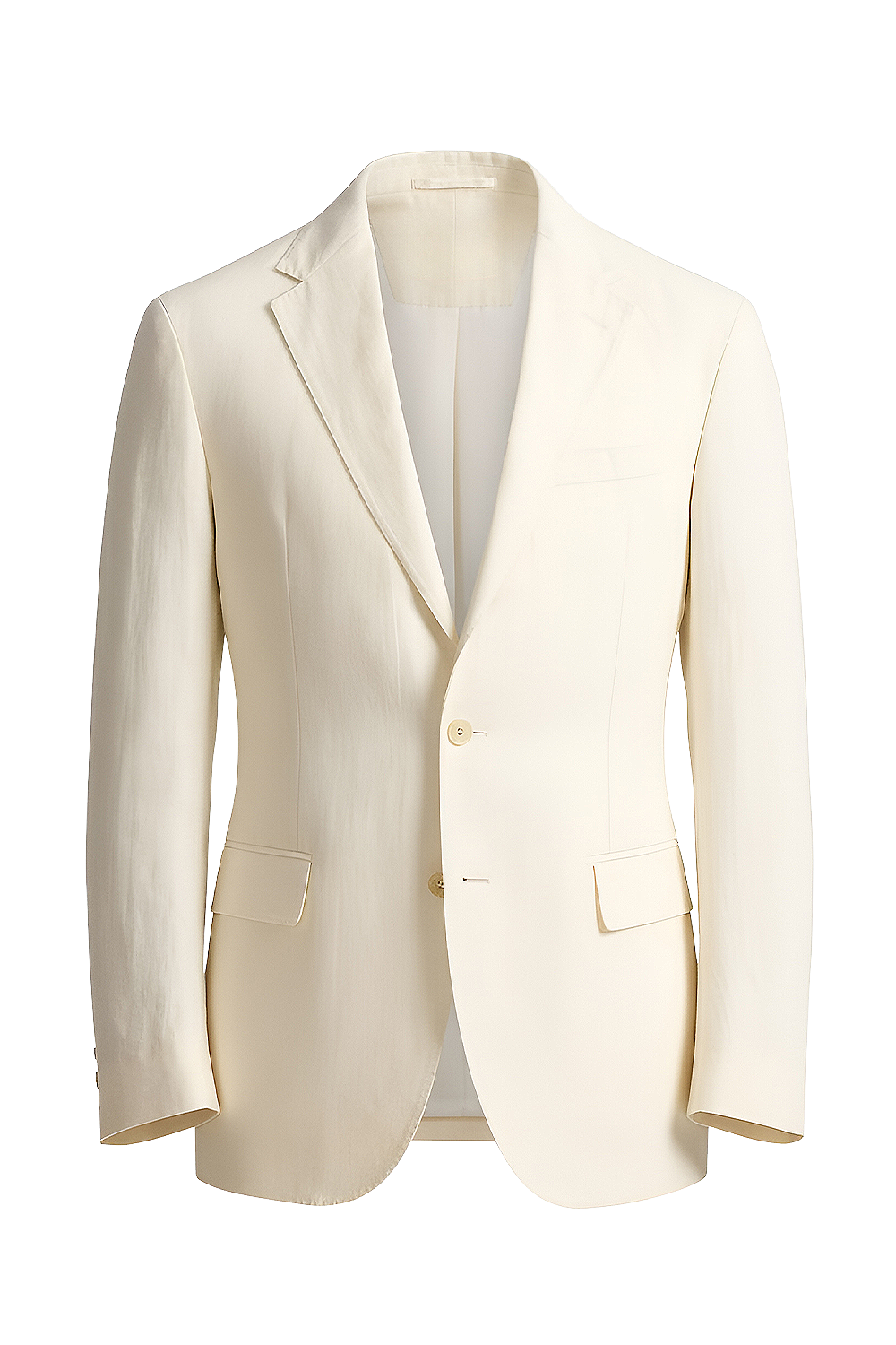 תמונה קידמית של ז'קט מחוייט מפשתן