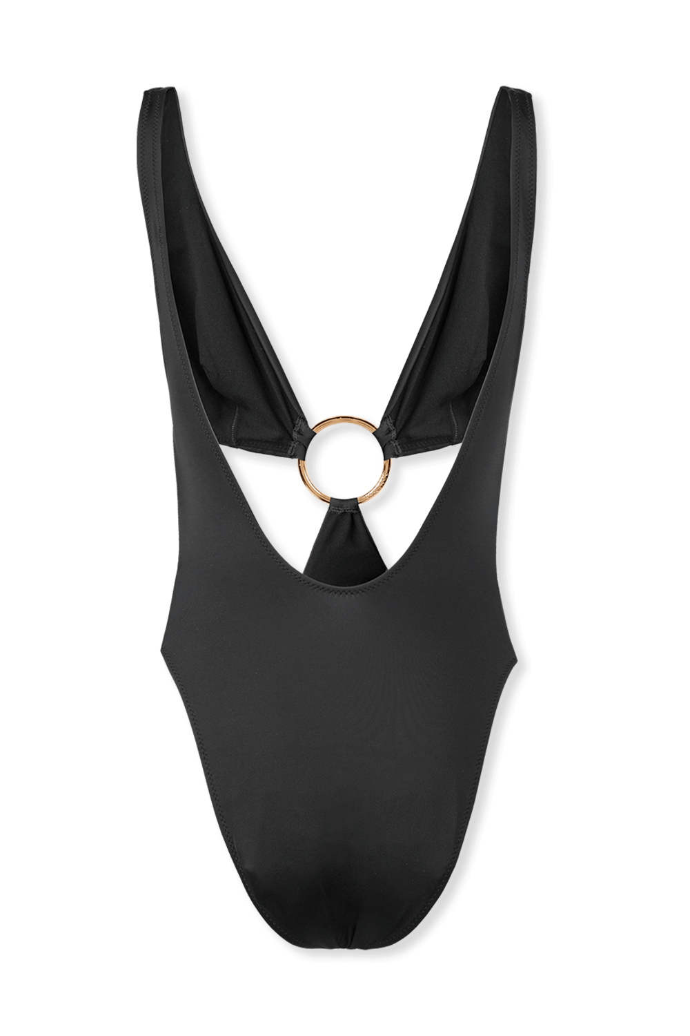 One Piece Swimsuit With Ring in Black VERSACE