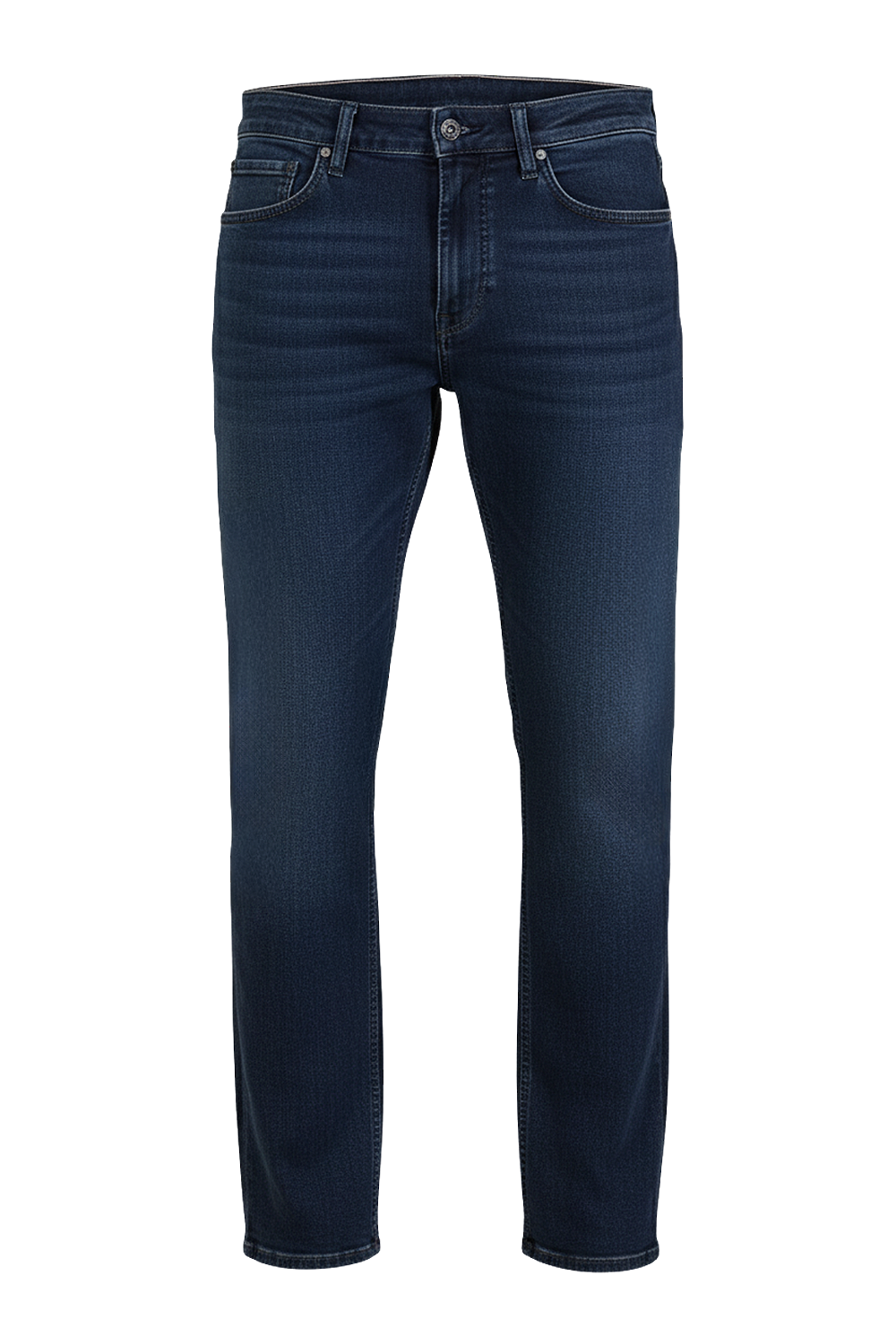 תמונה קידמית של מכנסי ג'ינס בגזרת סלים