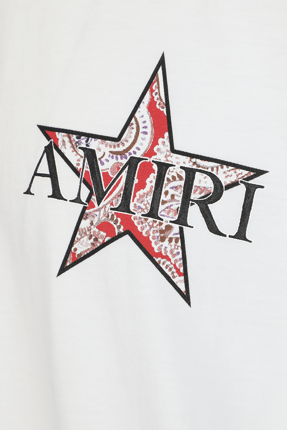 תמונת תקריב של Paisley Star Tee in White