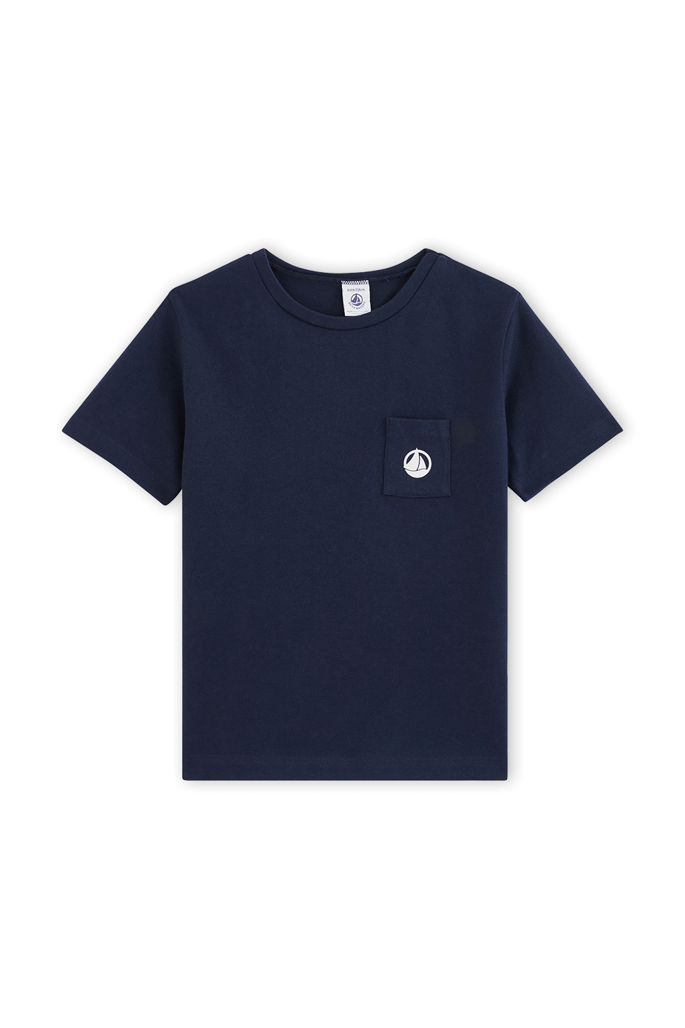חולצת טי כחולה עם כיס צד - גילאי 6-10 PETIT BATEAU