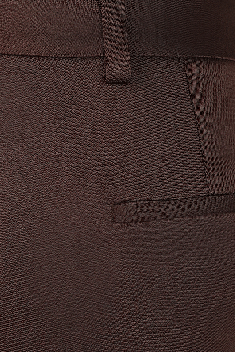 תמונה אחורית של מכנסיים אלגנטיים ארוכים מסאטן