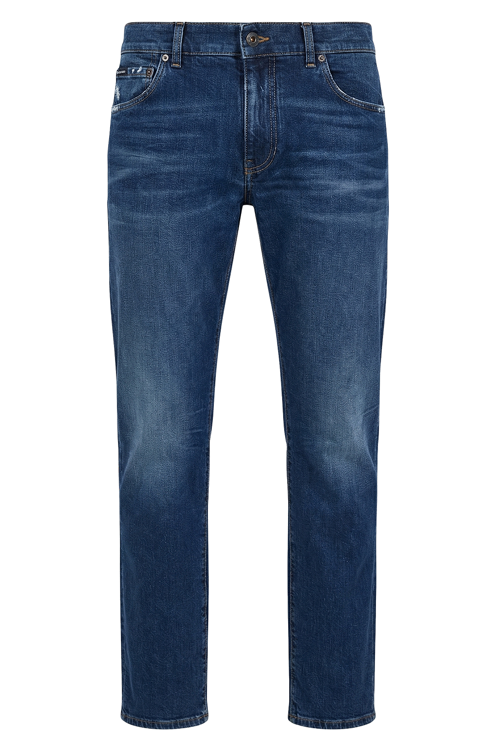 תמונה קידמית של מכנסי ג'ינס בגזרה משוחררת