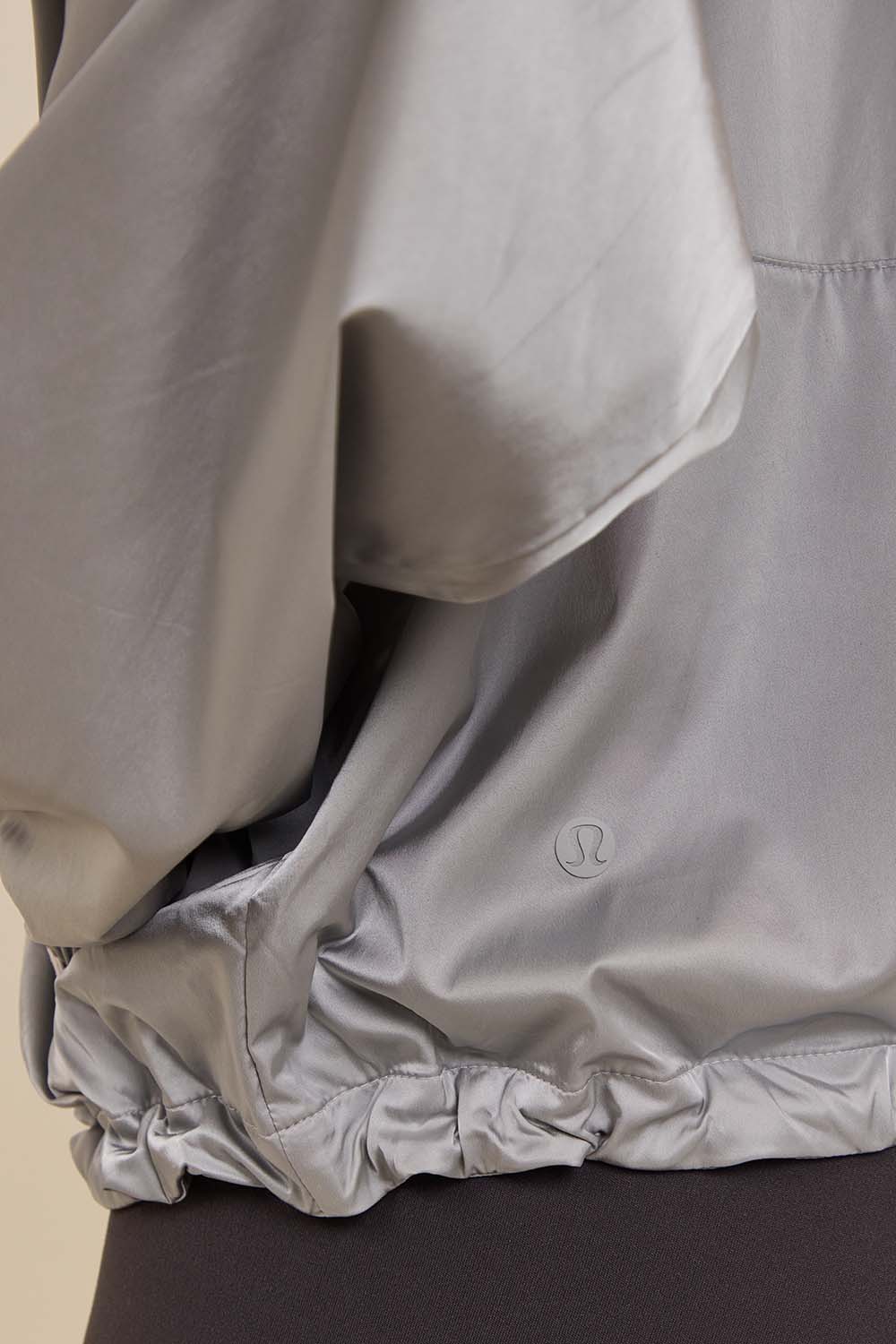 Stretch-Satin Flocked Training Jacket