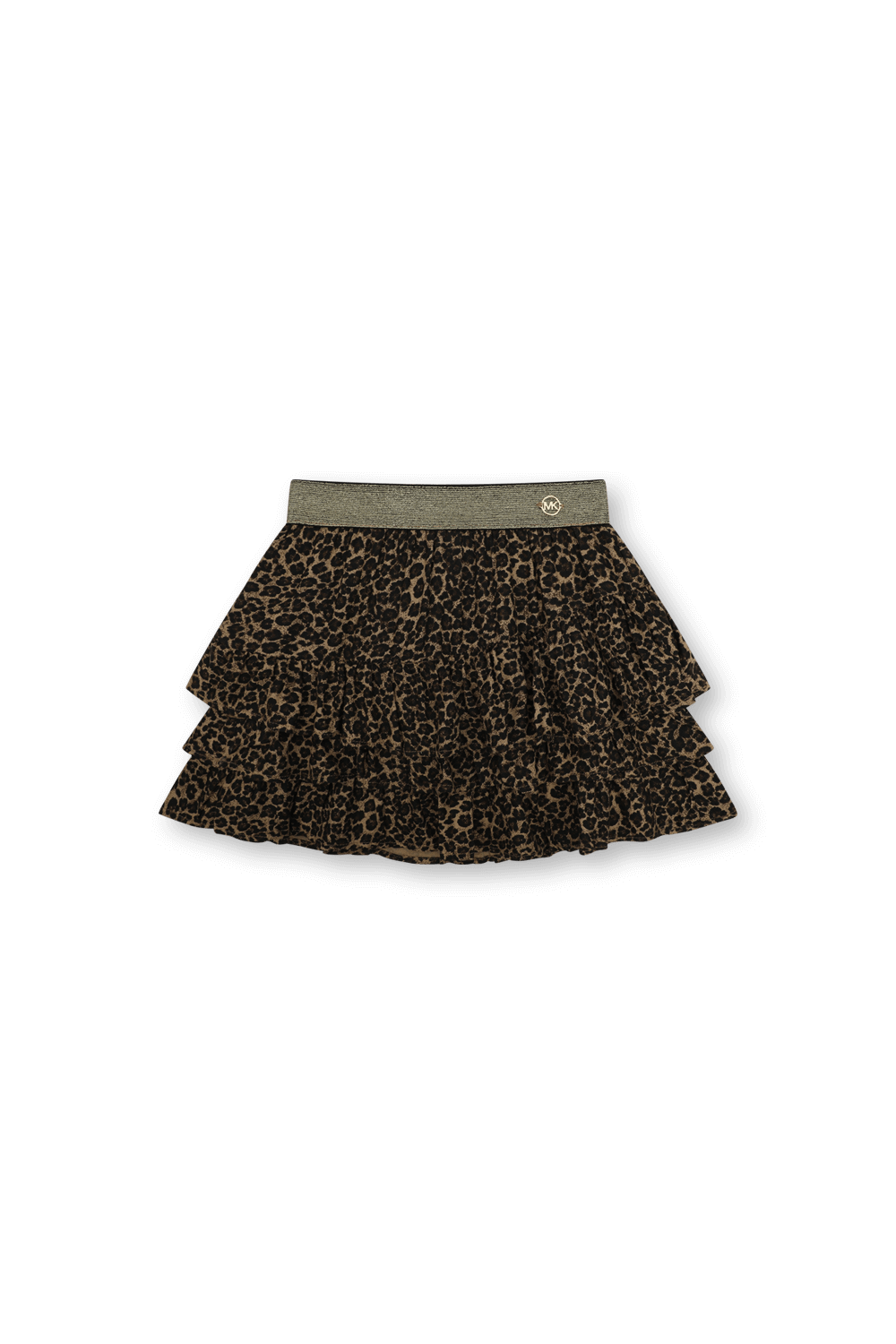 תמונה קידמית של גיל 14 חצאית מיני מנומרת