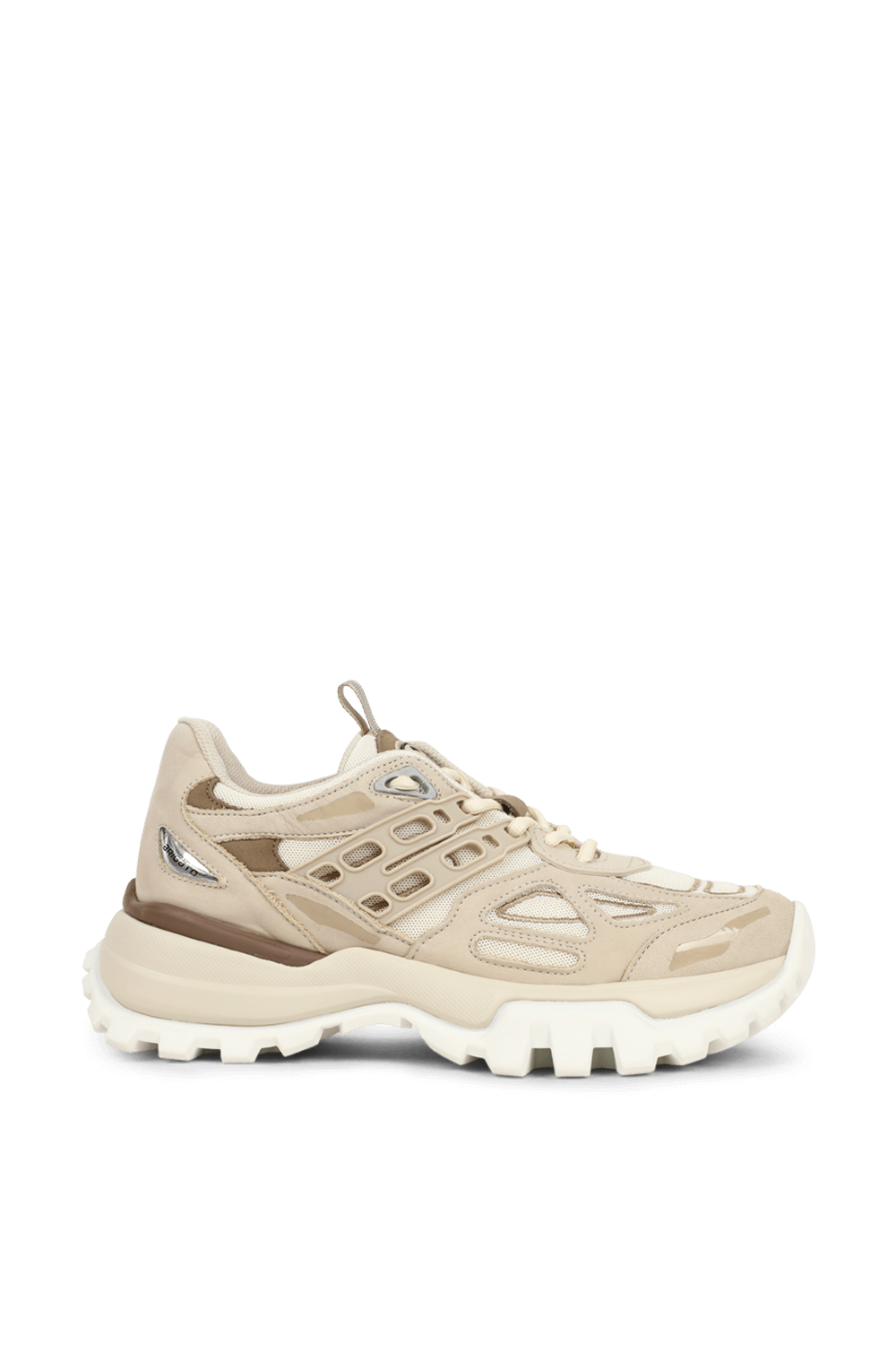 תמונה קידמית של נעלי ריצה מרתון בגוון בז'