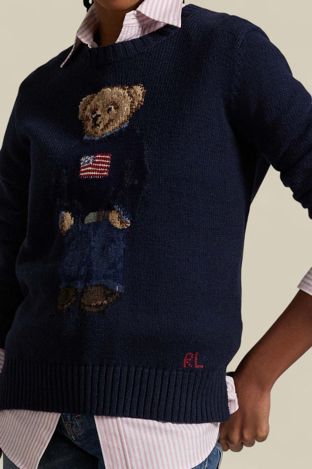 תמונת תקריב דוגמן של סריג כותנה