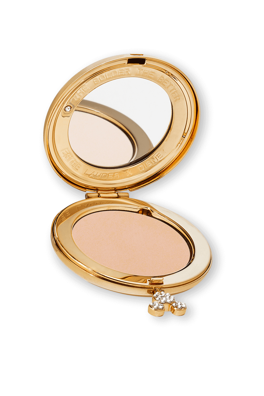 תמונה אחורית של מארז לפודרה Bolder The Better + מילוי לפודרה בגוון שקוף בגודל מיניאטורי