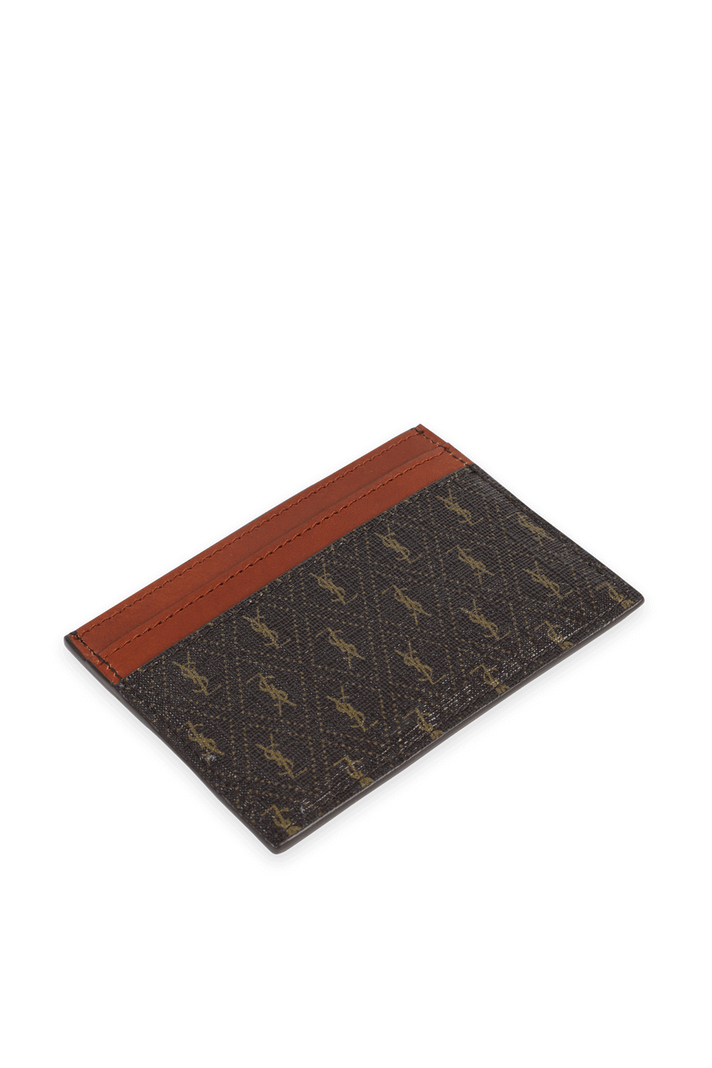 תמונה אחורית של ארנק כרטיסים מעור בצבע חום