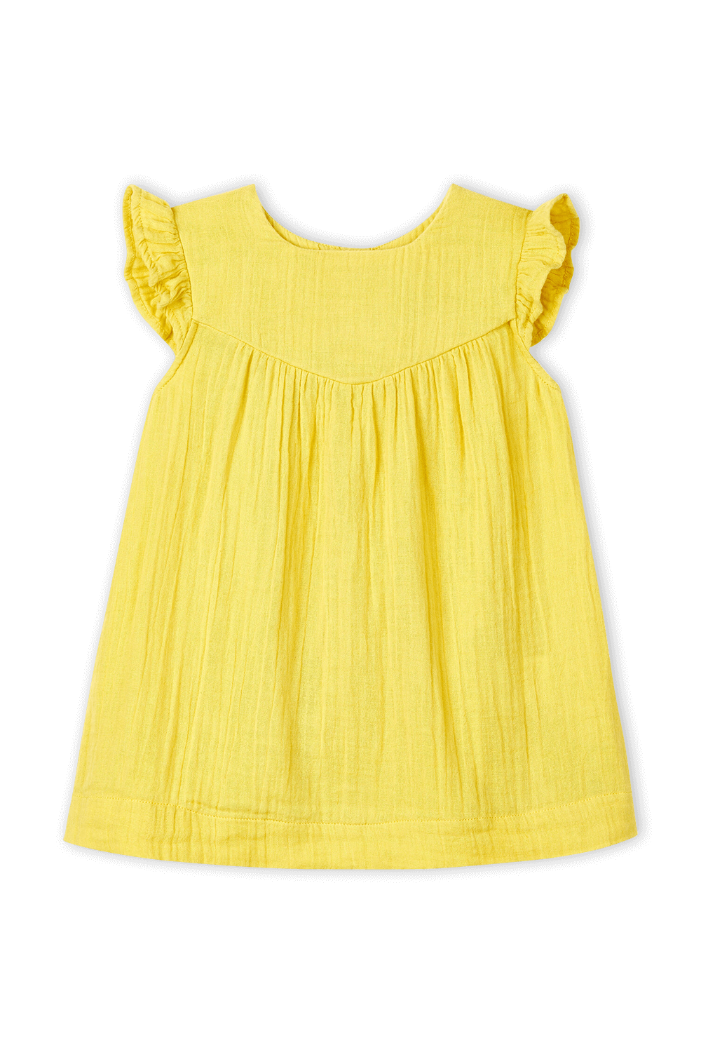 גילאי 3-12 חודשים שמלת מיני צהובה PETIT BATEAU