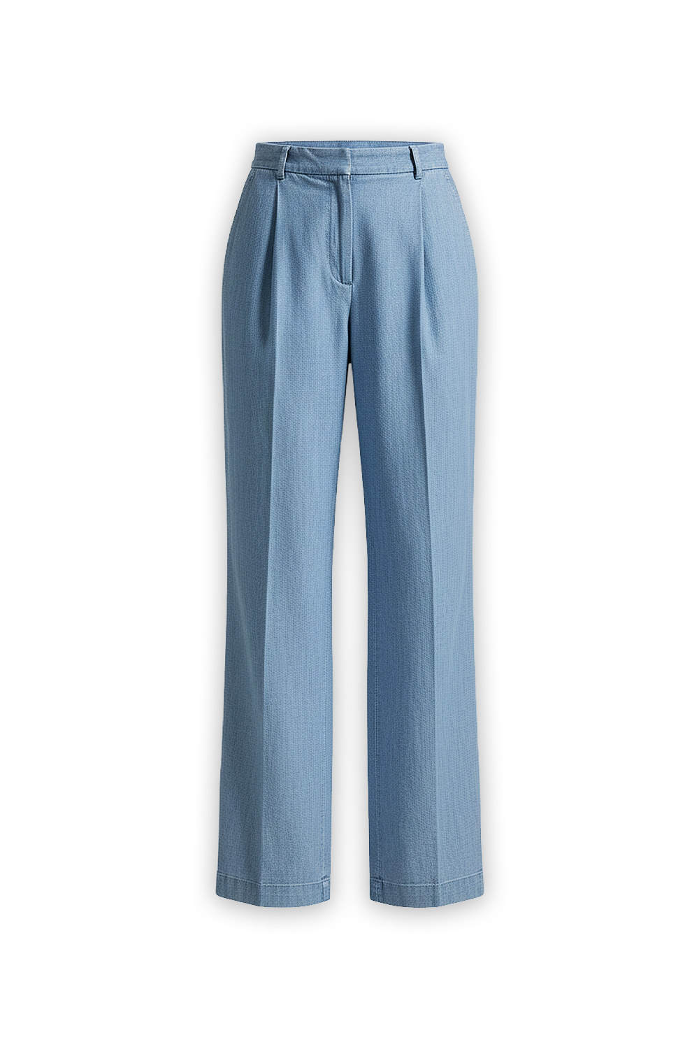 תמונה קידמית של מכנסי ג'ינס מתרחבים