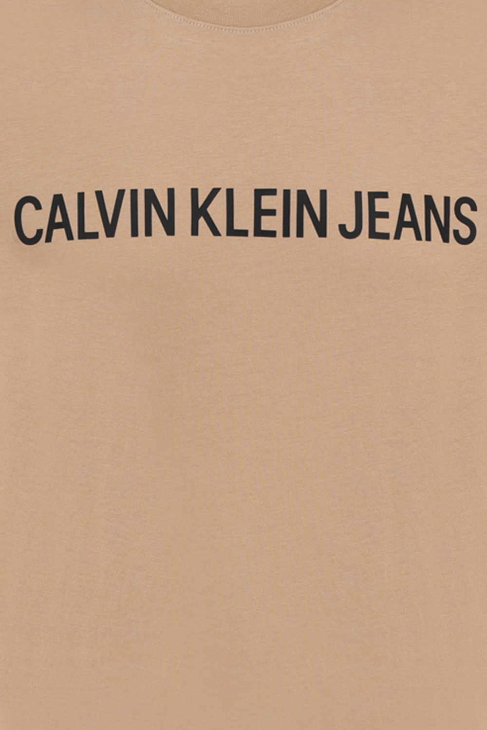 חולצת טי עם שם המותג בגוון חום בהיר CALVIN KLEIN