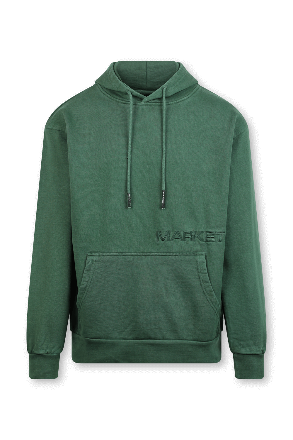 תמונה קידמית של סווטשירט קפוצ'ון יורו סטייל עם הדפס בגוון ירוק